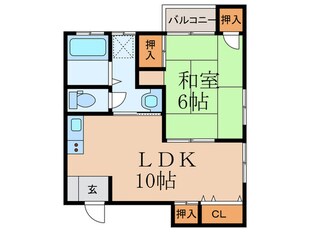 コーポラスHAMAの物件間取画像